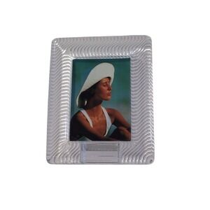 Vintage Crystal Transparent Clear Picture Frame Self Stand